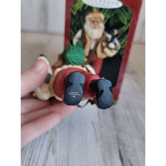 Hallmark 1997 Santa's Merry path folk art ornament Xmas - Picture 7 of 7